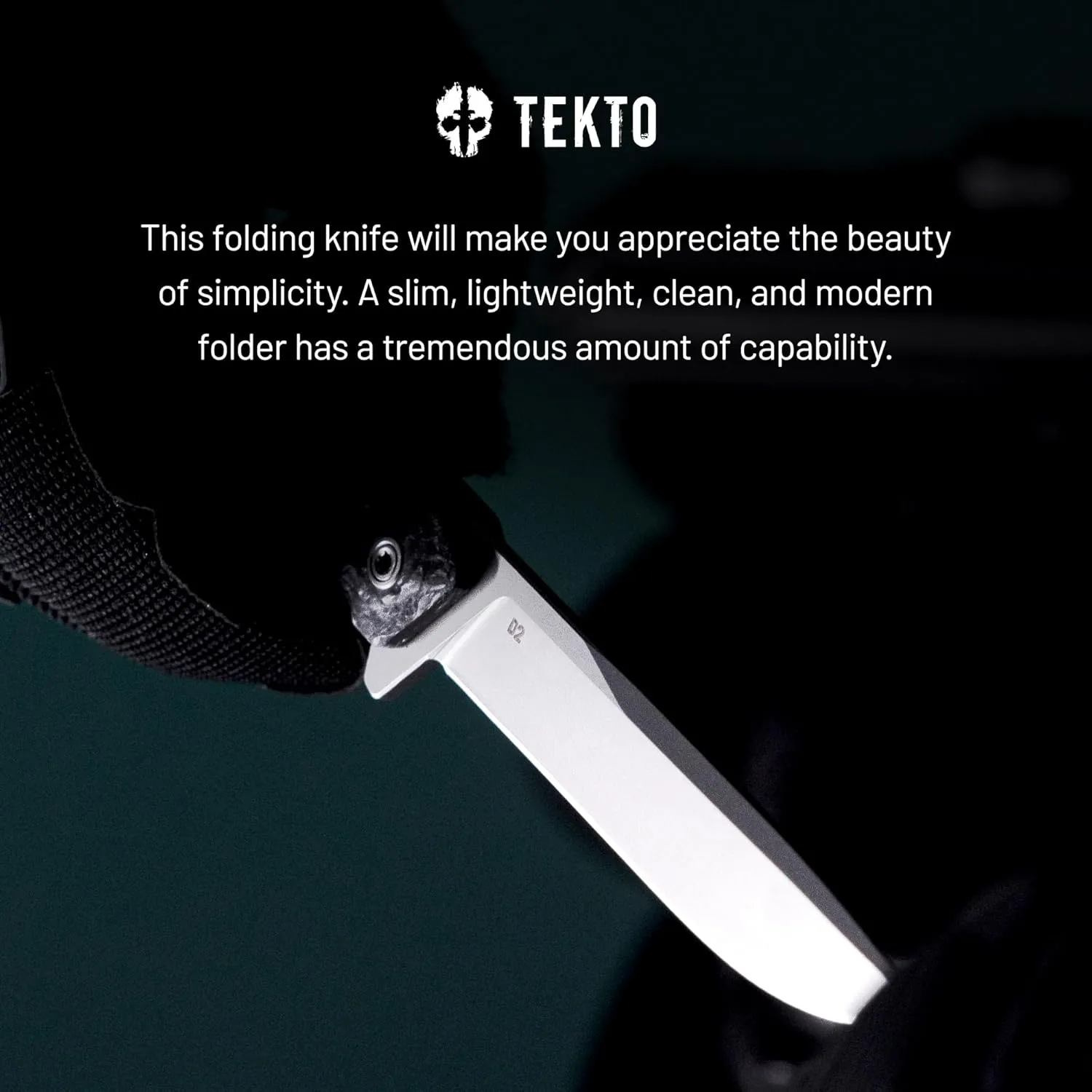 TEKTO F2 Bravo Folding Knife - D2 Steel, Ceramic Ball Bearings