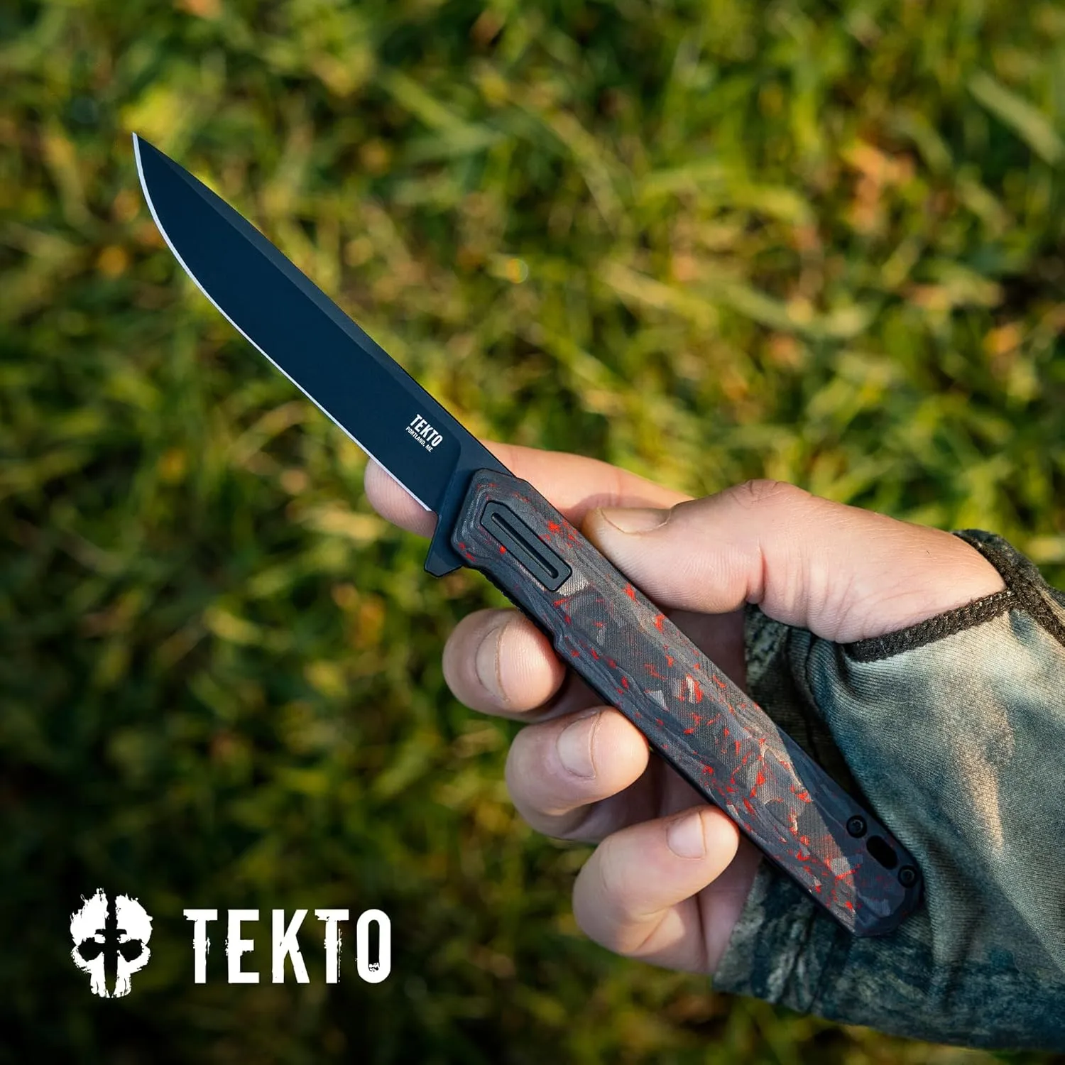 TEKTO F2 Bravo Folding Pocket Knife - D2 Steel Blade, Ceramic Ball Bearings - EDC - Snap