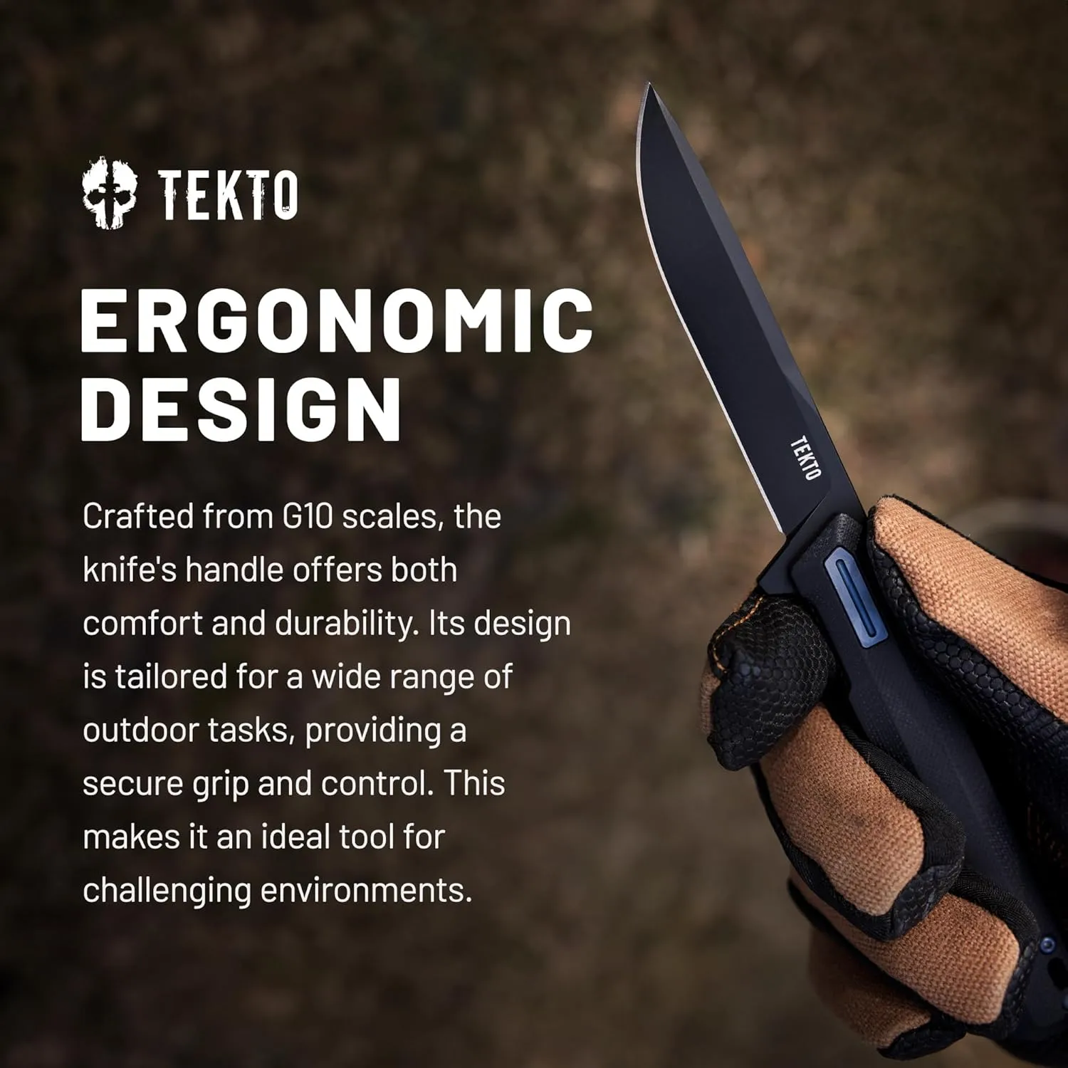 TEKTO F2 Bravo Folding Knife - D2 Steel, Ceramic Ball Bearings