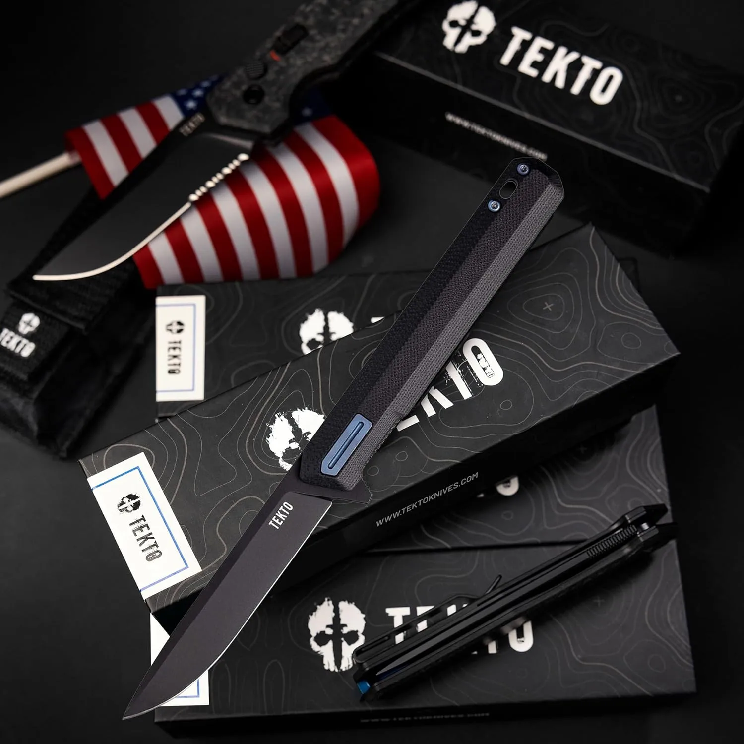 TEKTO F2 Bravo Folding Knife - D2 Steel, Ceramic Ball Bearings