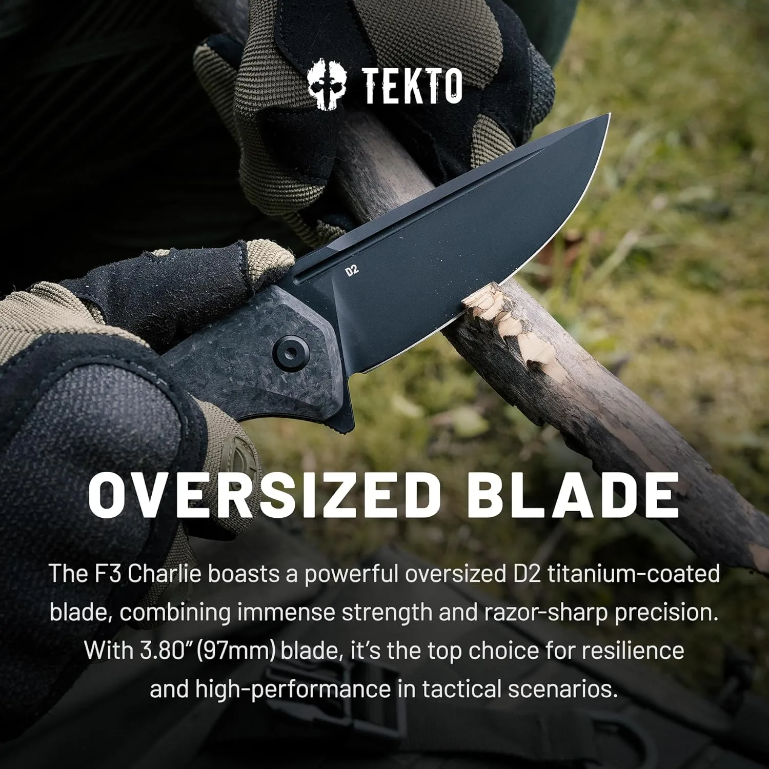 TEKTO F3 Charlie Button Lock Folding Knife