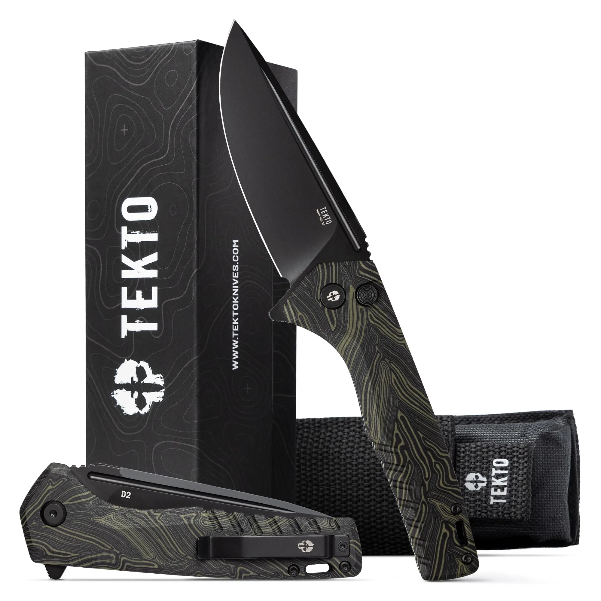 TEKTO F3 Charlie Button Lock Folding Knife