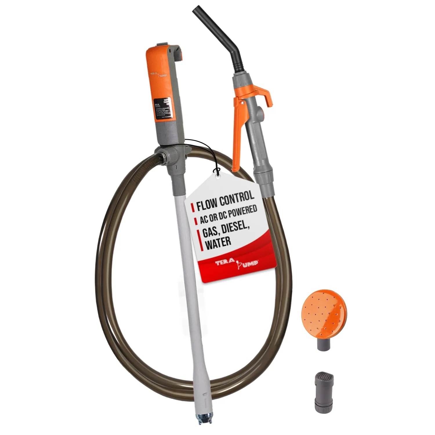 TERA PUMP TREP03 Multipurpose Electric Powered Liquid Transfer Pump / E85 Fuel Transfer Pump - 110V AC / 12V DC, 2.4 GPM