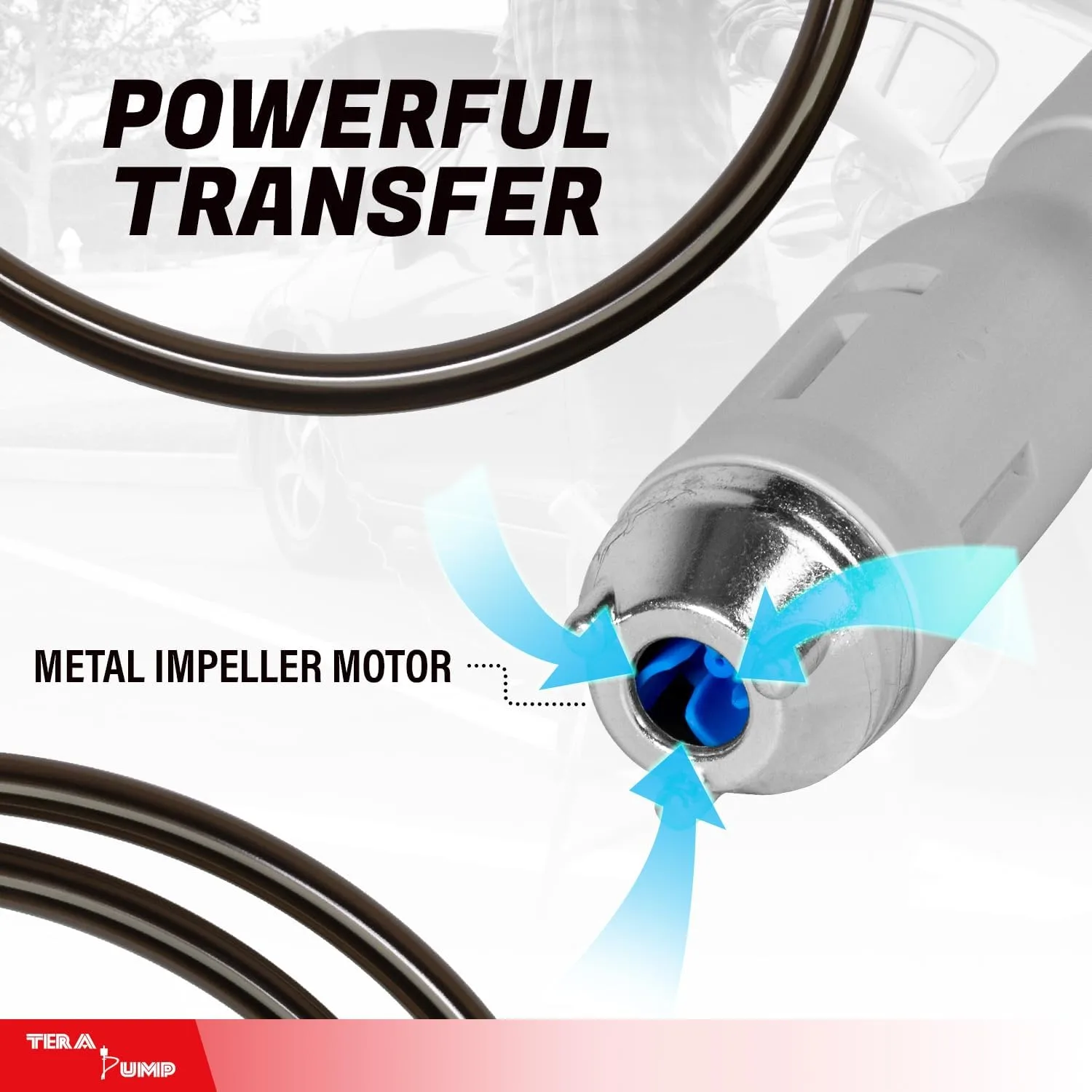 TERA PUMP TREP03 Multipurpose Electric Powered Liquid Transfer Pump / E85 Fuel Transfer Pump - 110V AC / 12V DC, 2.4 GPM