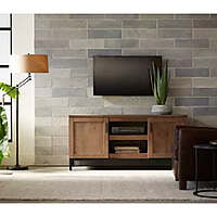 Modern Wooden TV Console | Media Stand with Closed Storage & Open Shelves Modern Wooden TV Console | Media Stand with Closed Storage & Open Shelves