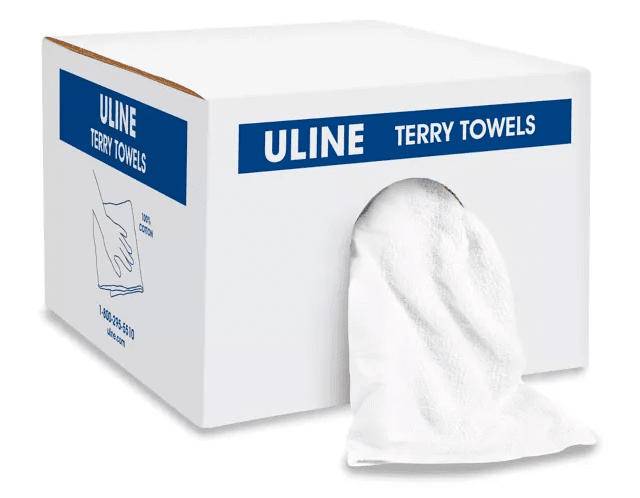 Toallas Blancas de Tela Terry - 16 x 24", Caja de 25 lb Toallas Blancas de Tela Terry - 16 x 24", Caja de 25 lb