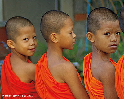 Thailand Monks Notecard