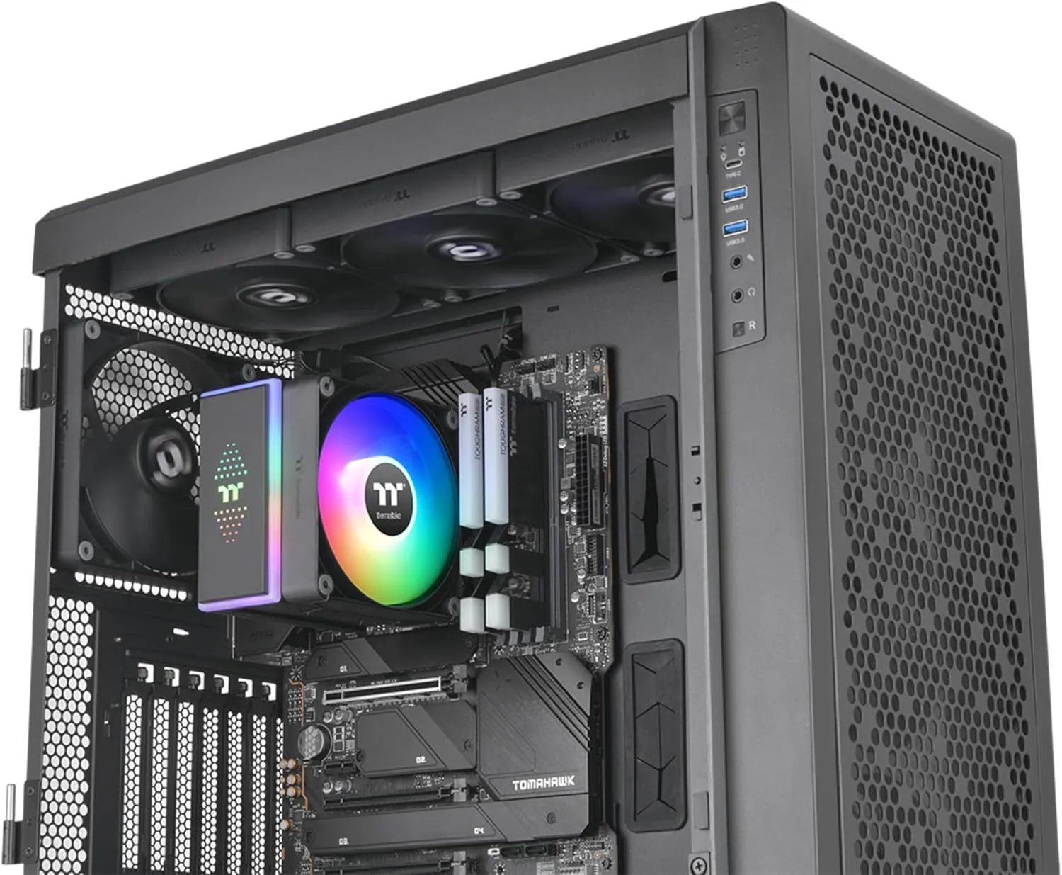 Thermaltake ASTRIA 400 ARGB CPU Cooler, Compatible with Latest Intel LGA 1851/1700 and AMD AM5 CPU, Single Tower, 230W TDP