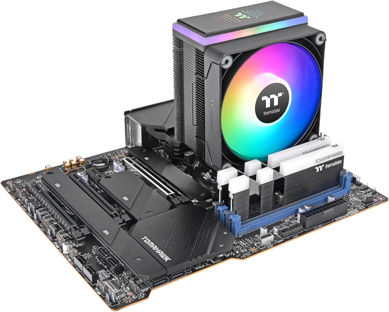 Thermaltake ASTRIA 400 ARGB CPU Cooler, Compatible with Latest Intel LGA 1851/1700 and AMD AM5 CPU, Single Tower, 230W TDP