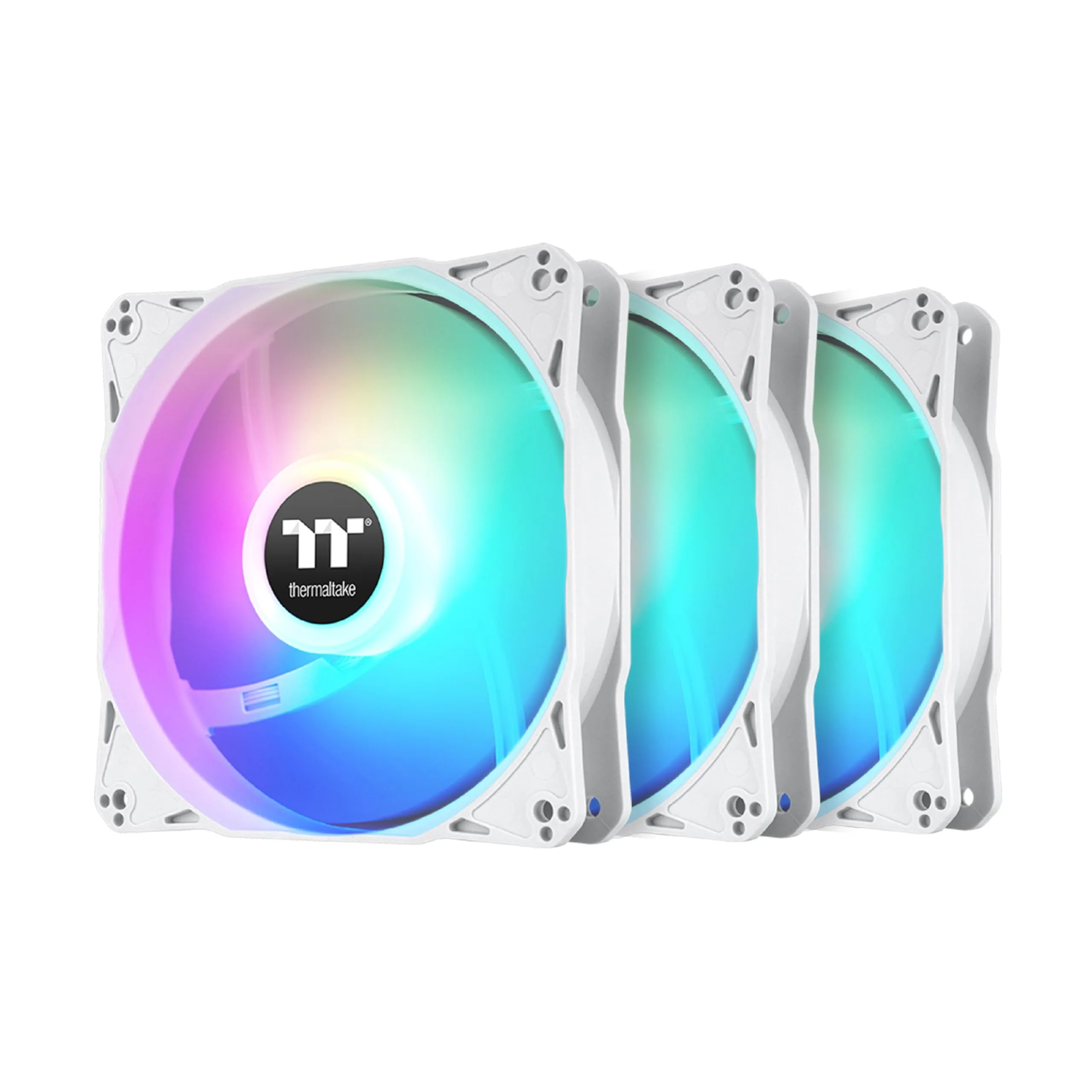 Thermaltake LE120 ARGB PWM Fan White (3-Pack) 120mm, 500-1500 RPM, 66.1 CFM