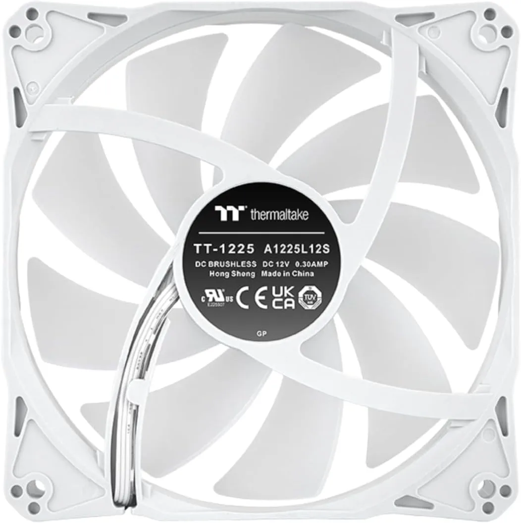 Thermaltake LE120 ARGB PWM Fan White (3-Pack) 120mm, 500-1500 RPM, 66.1 CFM