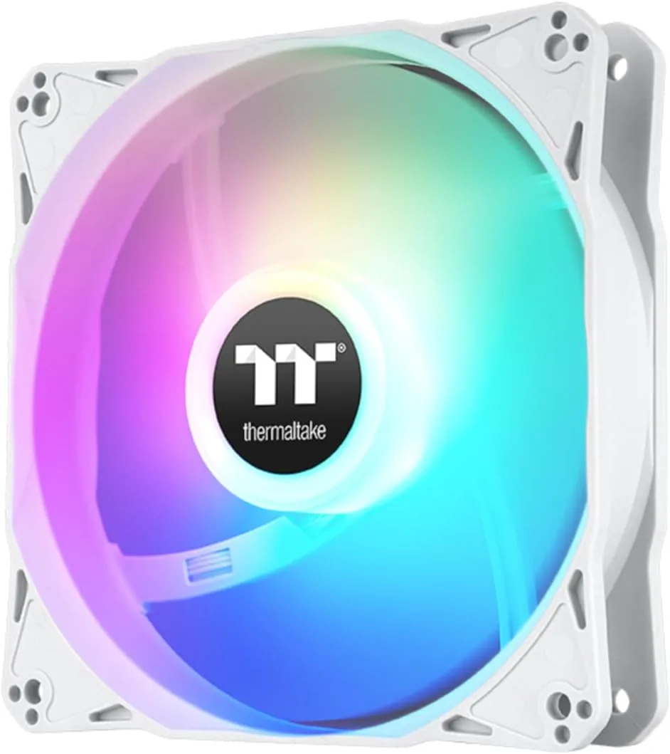 Thermaltake LE120 ARGB PWM Fan White (3-Pack) 120mm, 500-1500 RPM, 66.1 CFM