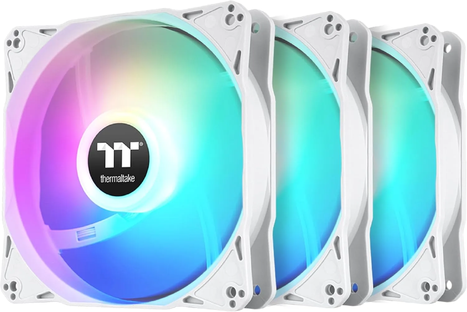 Thermaltake LE120 ARGB PWM Fan White (3-Pack) 120mm, 500-1500 RPM, 66.1 CFM