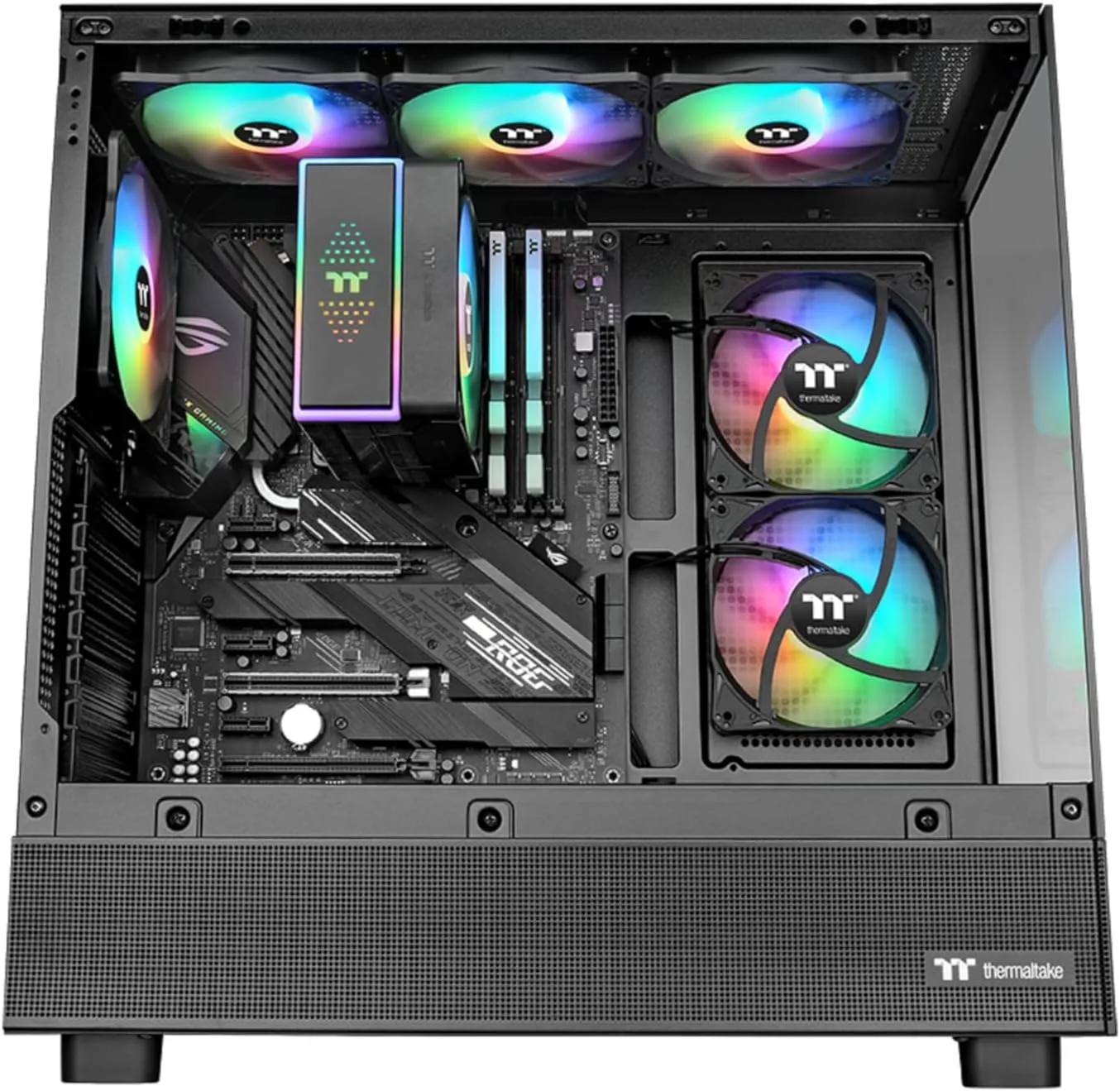 Thermaltake LE120 ARGB PWM Fan (3 Pack), PWM controlled 500~1500 rpm, 5V Motherboard Sync, 16.8 Million Colors 9 Addressable LEDs, Airflow 66.1 CFM, 120mm Hydraulic Bearing, Case Fan, CL-F204-PL12SW-A
