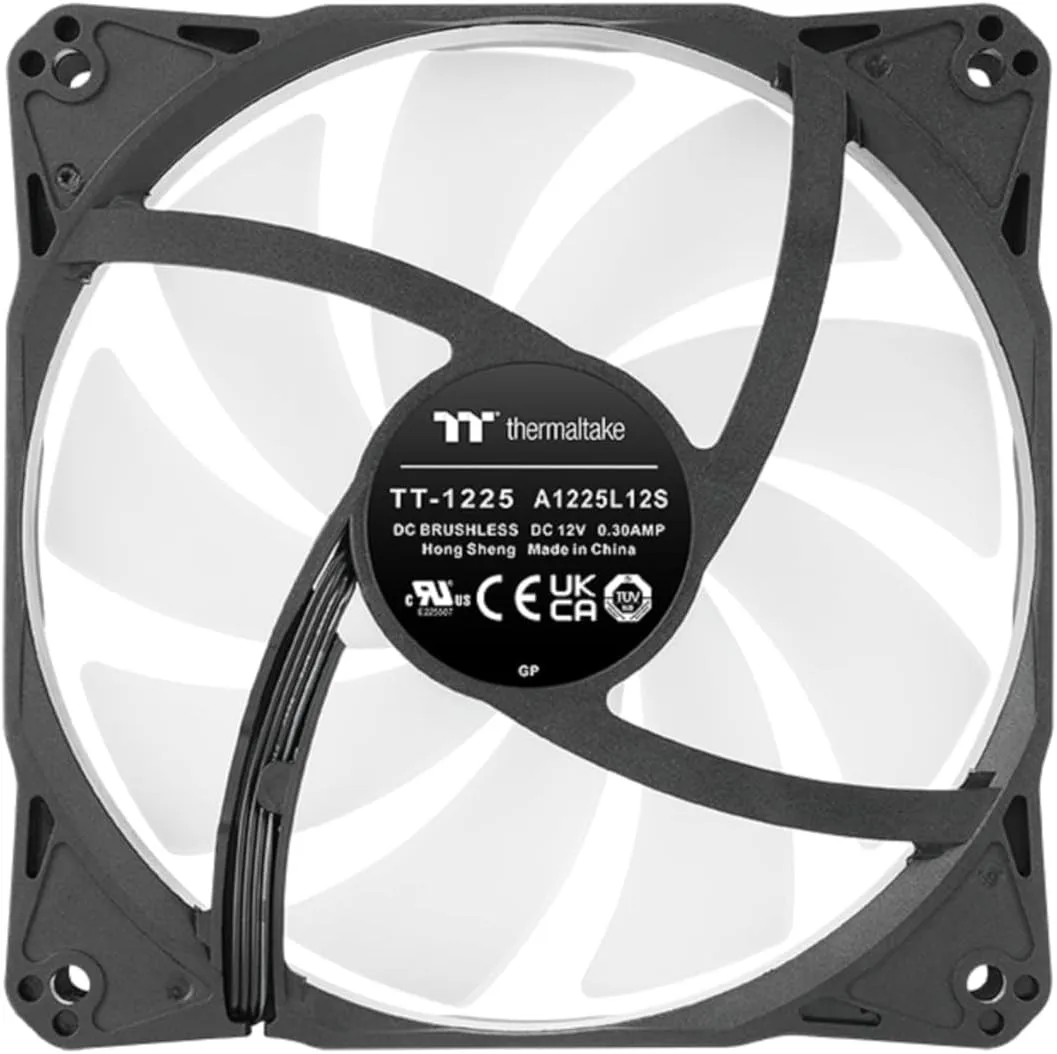 Thermaltake LE120 ARGB PWM Fan (3 Pack), PWM controlled 500~1500 rpm, 5V Motherboard Sync, 16.8 Million Colors 9 Addressable LEDs, Airflow 66.1 CFM, 120mm Hydraulic Bearing, Case Fan, CL-F204-PL12SW-A
