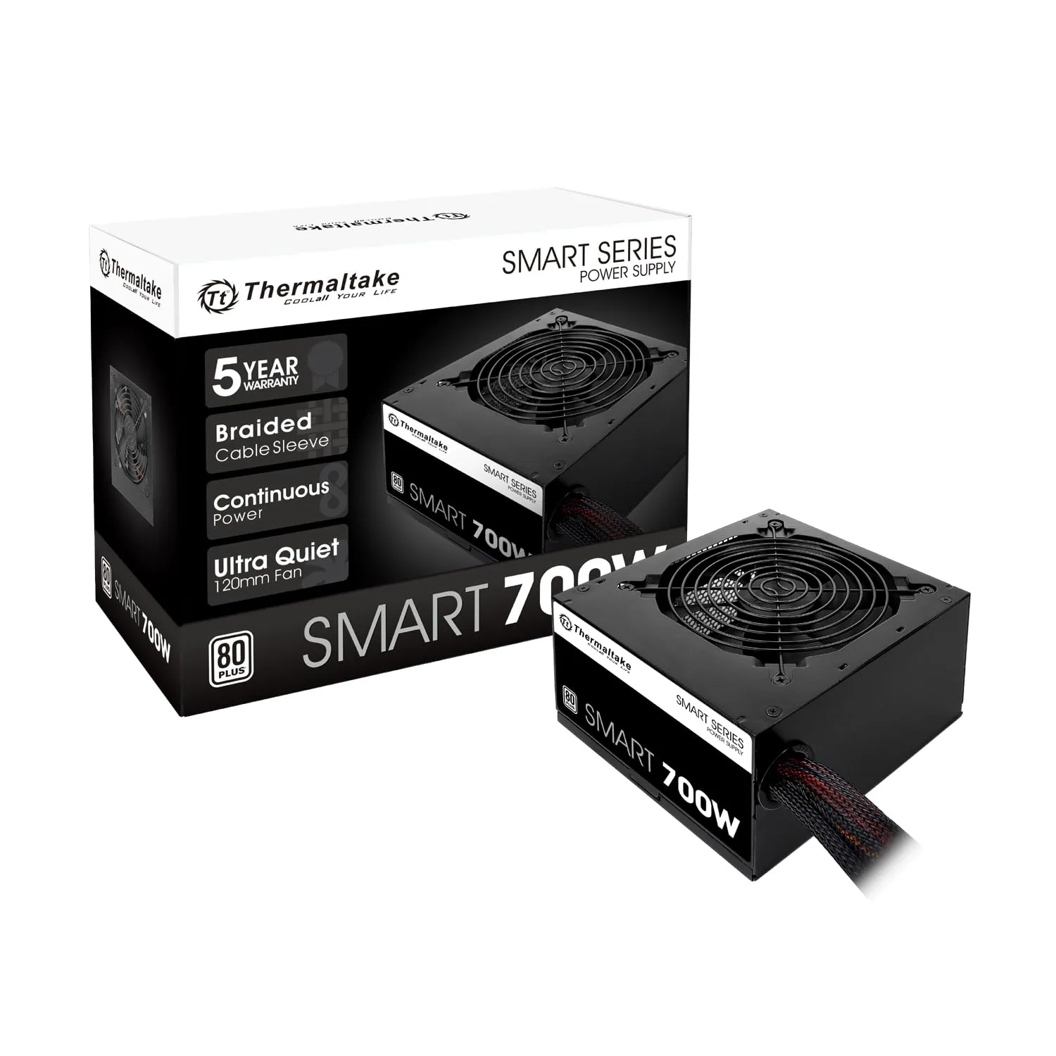 Thermaltake Smart Series ATX 12V 80 PLUS White Power Supply