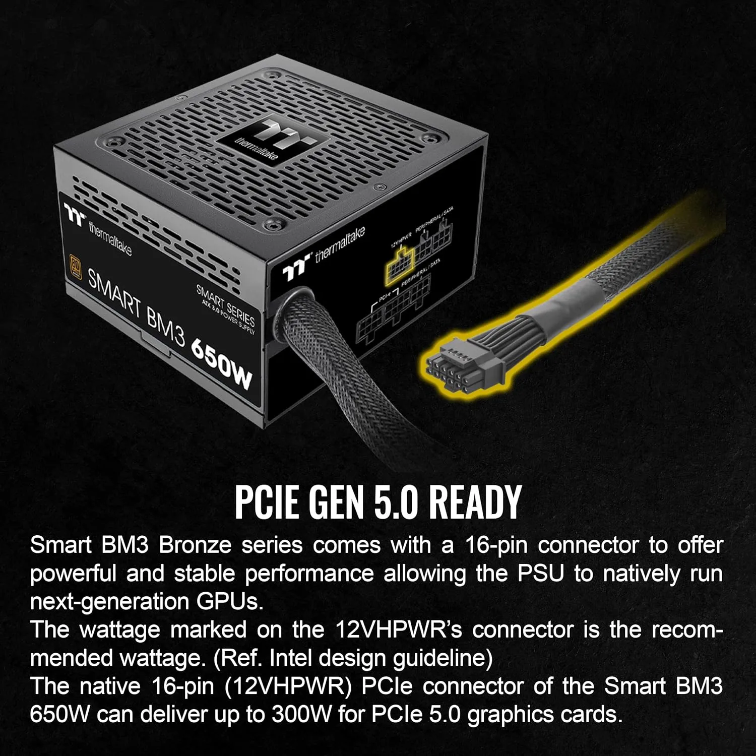 Thermaltake Smart BM3 80 PLUS Bronze Semi-Modular ATX 3.0 Power Supply