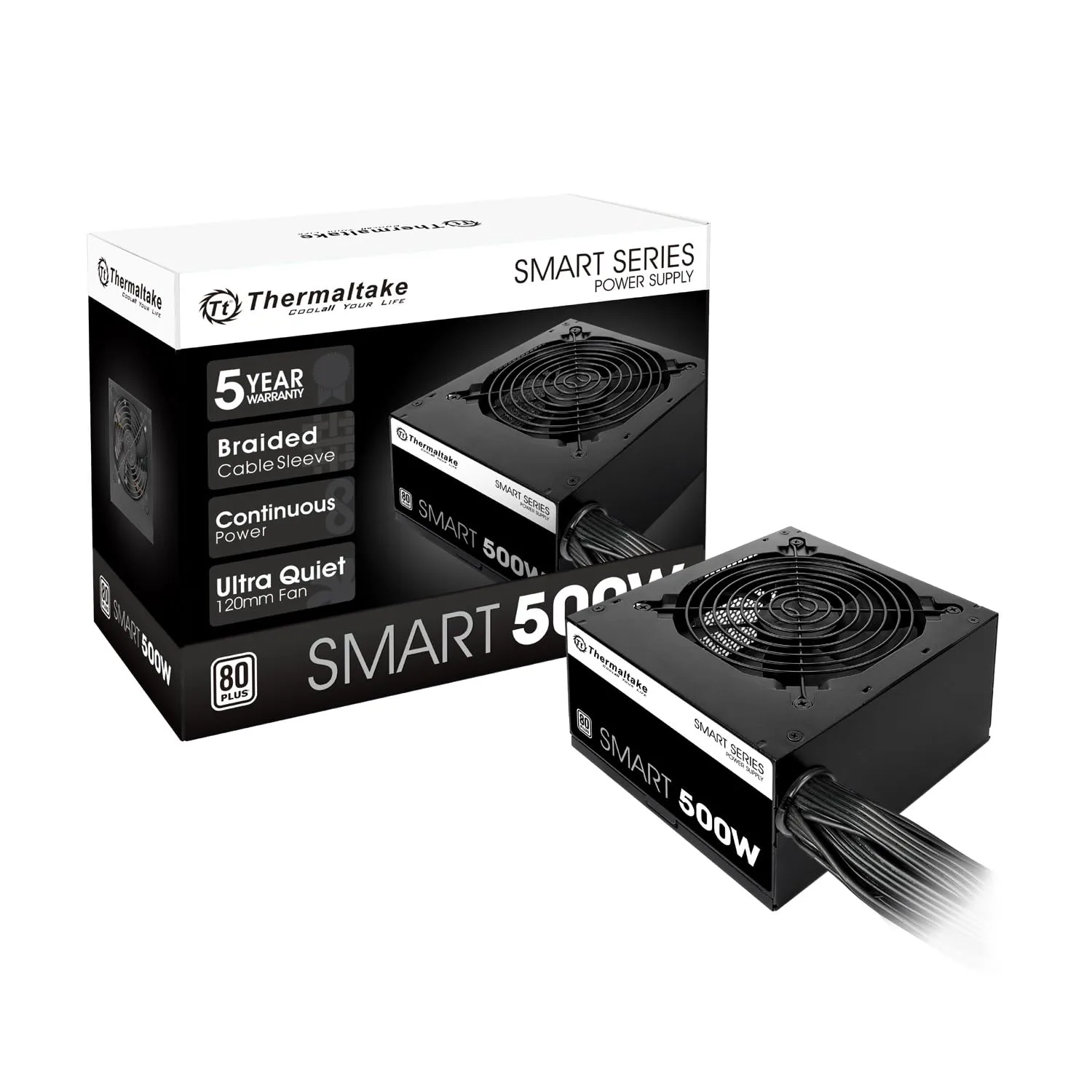 Thermaltake Smart Series ATX 12V 80 PLUS White Power Supply