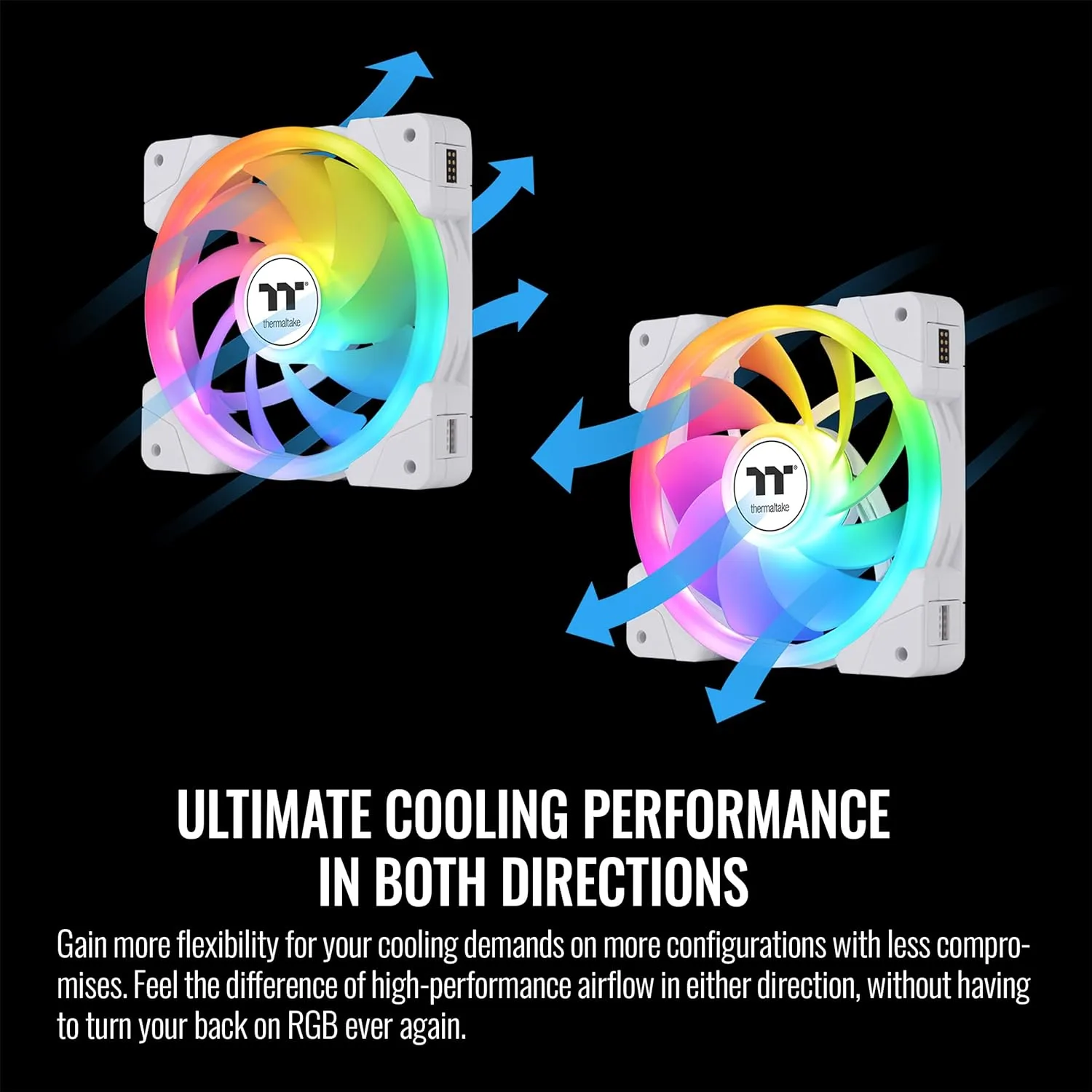 Thermaltake SWAFAN EX 12 ARGB 120mm 3-Pack White PWM Cooling Fans