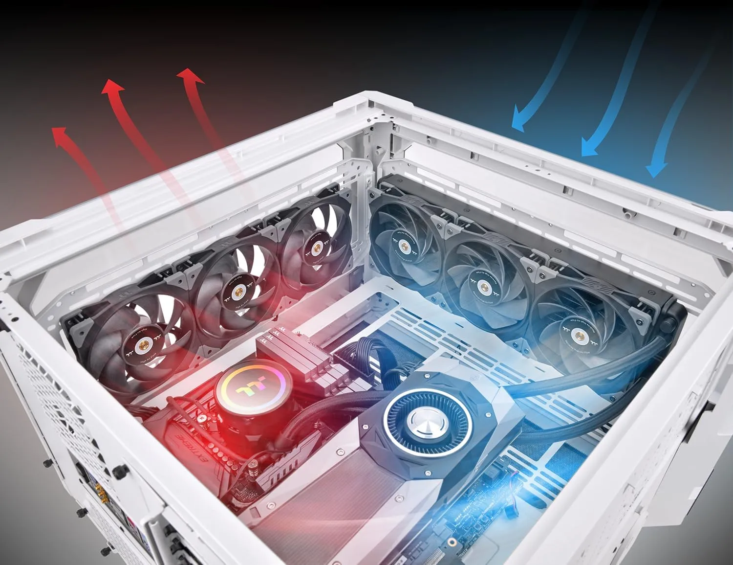 Thermaltake SWAFAN GT12 PC Cooling Fan, 3 Types of Detachable Fan Blades, High Pressure/High Air Flow/Reversed (Single Fan Pack) CL-F155-PL12BL-A