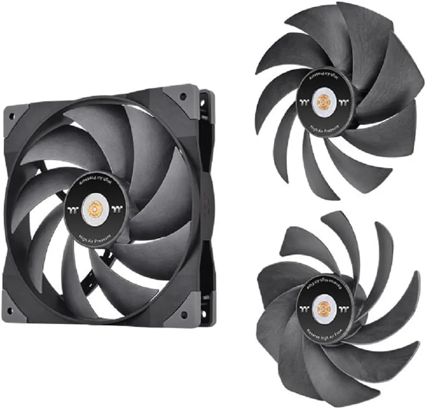 Thermaltake SWAFAN GT14 PC Cooling Fan, 3 Types of Detachable Fan Blades, 6.4 Inches, High Pressure/High Air Flow/Reversed, Desktop Compatible