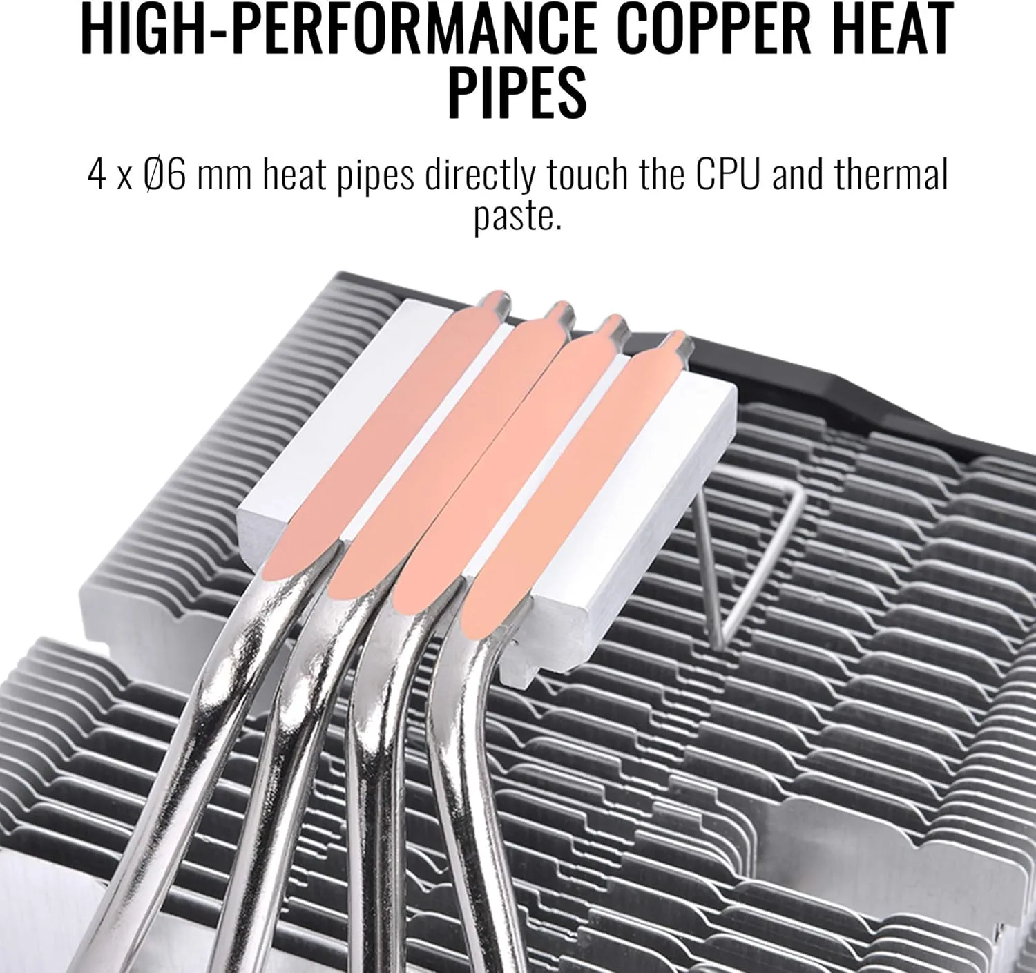 Thermaltake TOUGHAIR 110 140W TDP Top Flow CPU Cooler, Intel/AMD Universal Socket (LGA 1700/1200), 120mm 2000RPM PWM Fan with Copper Heat Pipes