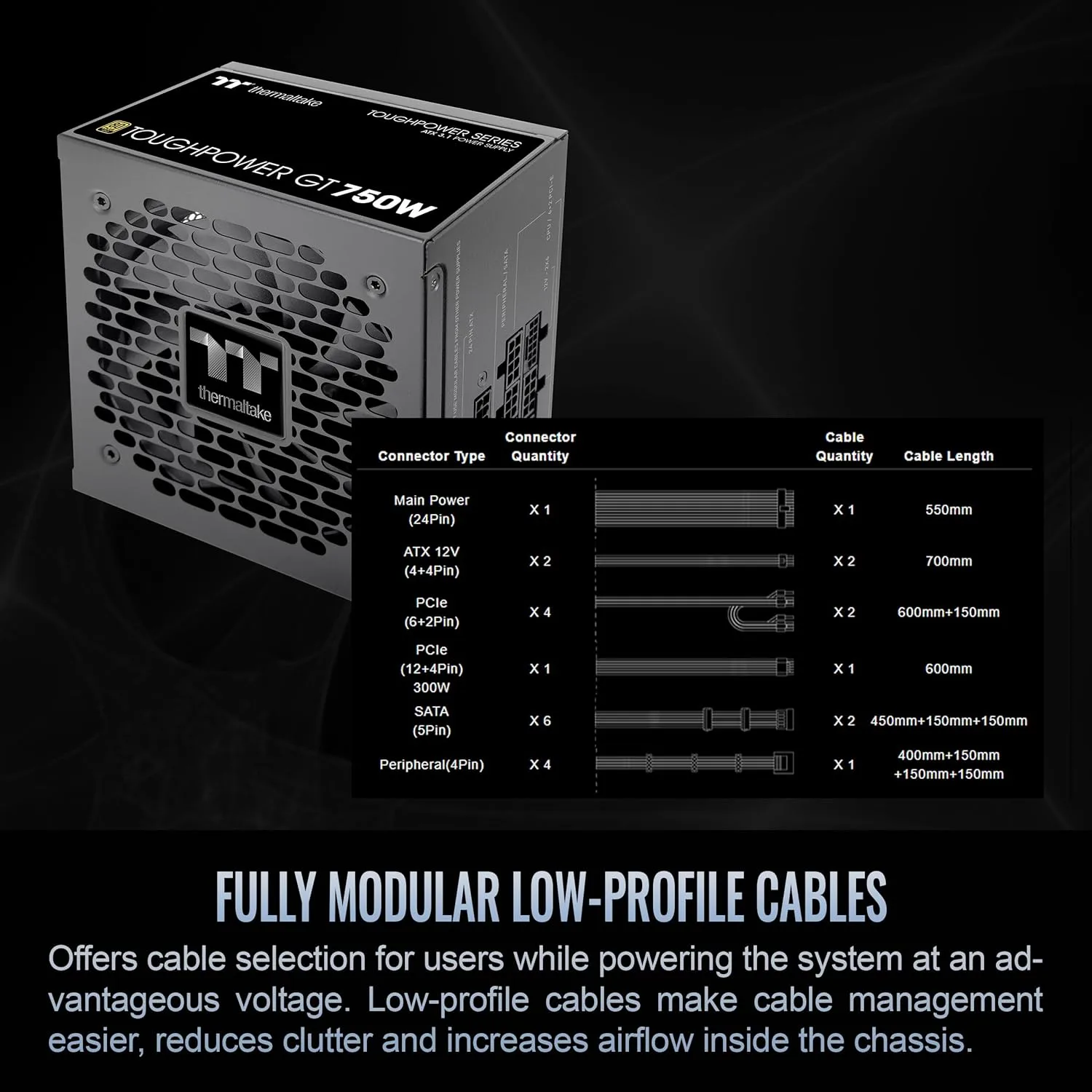 Thermaltake Toughpower GT ATX 3.1 Fully Modular Power Supply