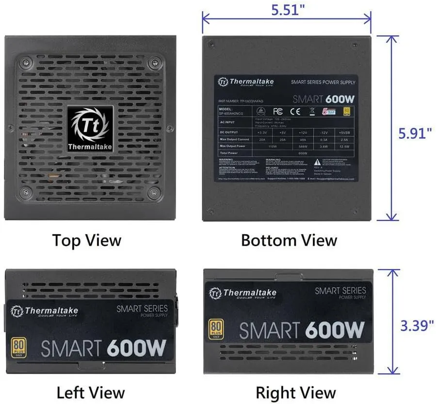 Thermaltake Toughpower 80 PLUS Gold ATX Power Supply