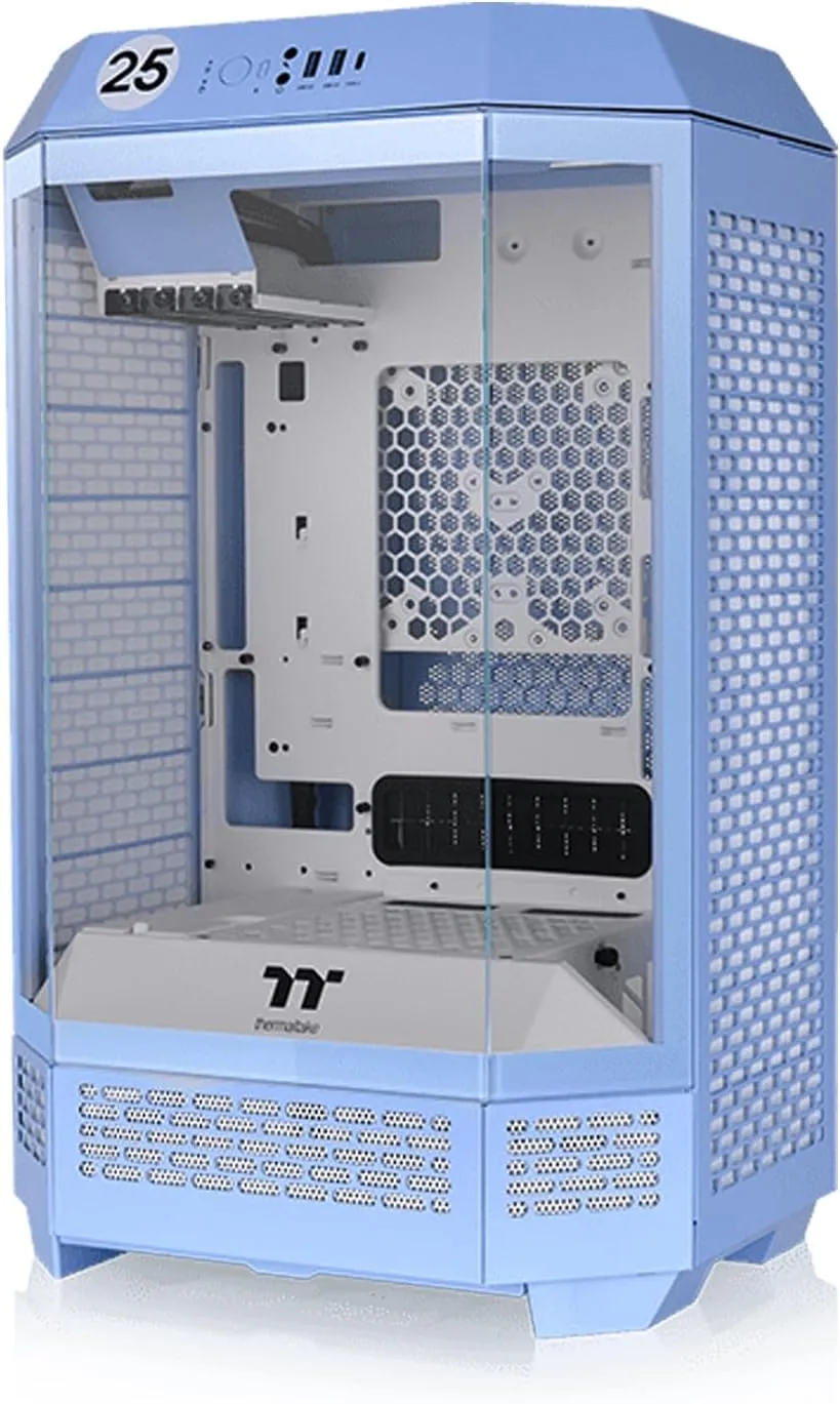 Thermaltake Tower 300 Hydrangea Blue Micro-ATX Case with 2x140mm Fans, Supports 420mm Radiator