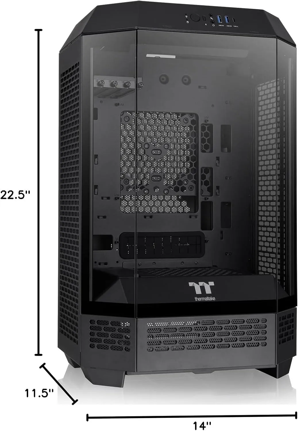 Thermaltake Tower 300 Black Micro-ATX Case - 2x140mm Fans, Supports 420mm Radiator