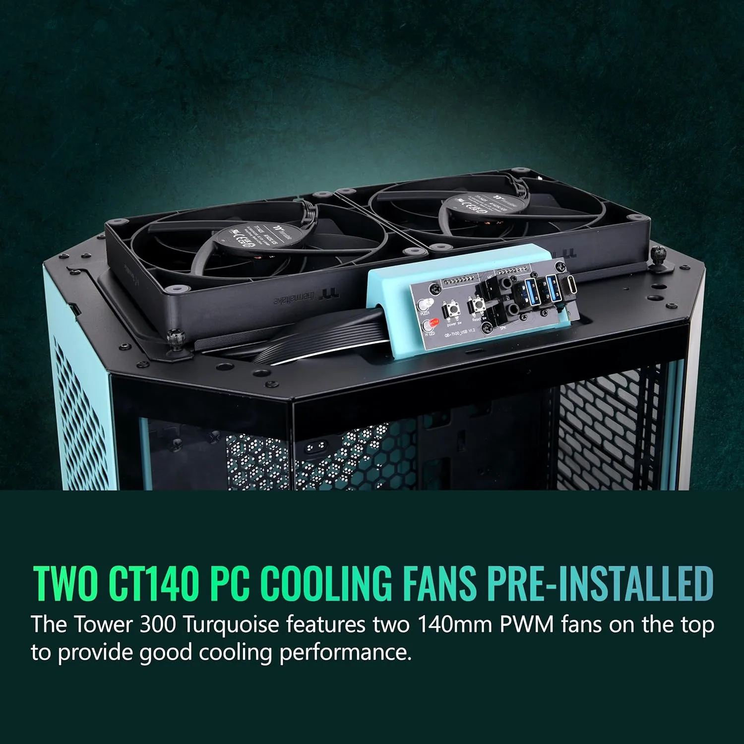 THERMALTAKE Tower 300 Micro-ATX Case with 2x140mm CT Fans