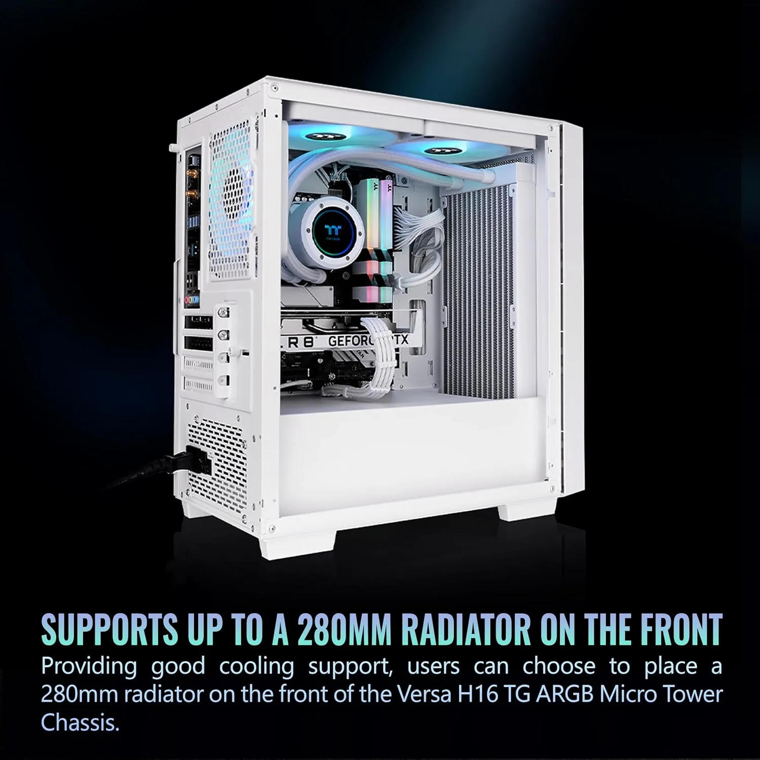 THERMALTAKE Versa H16 TG ARGB Micro ATX Tower Case