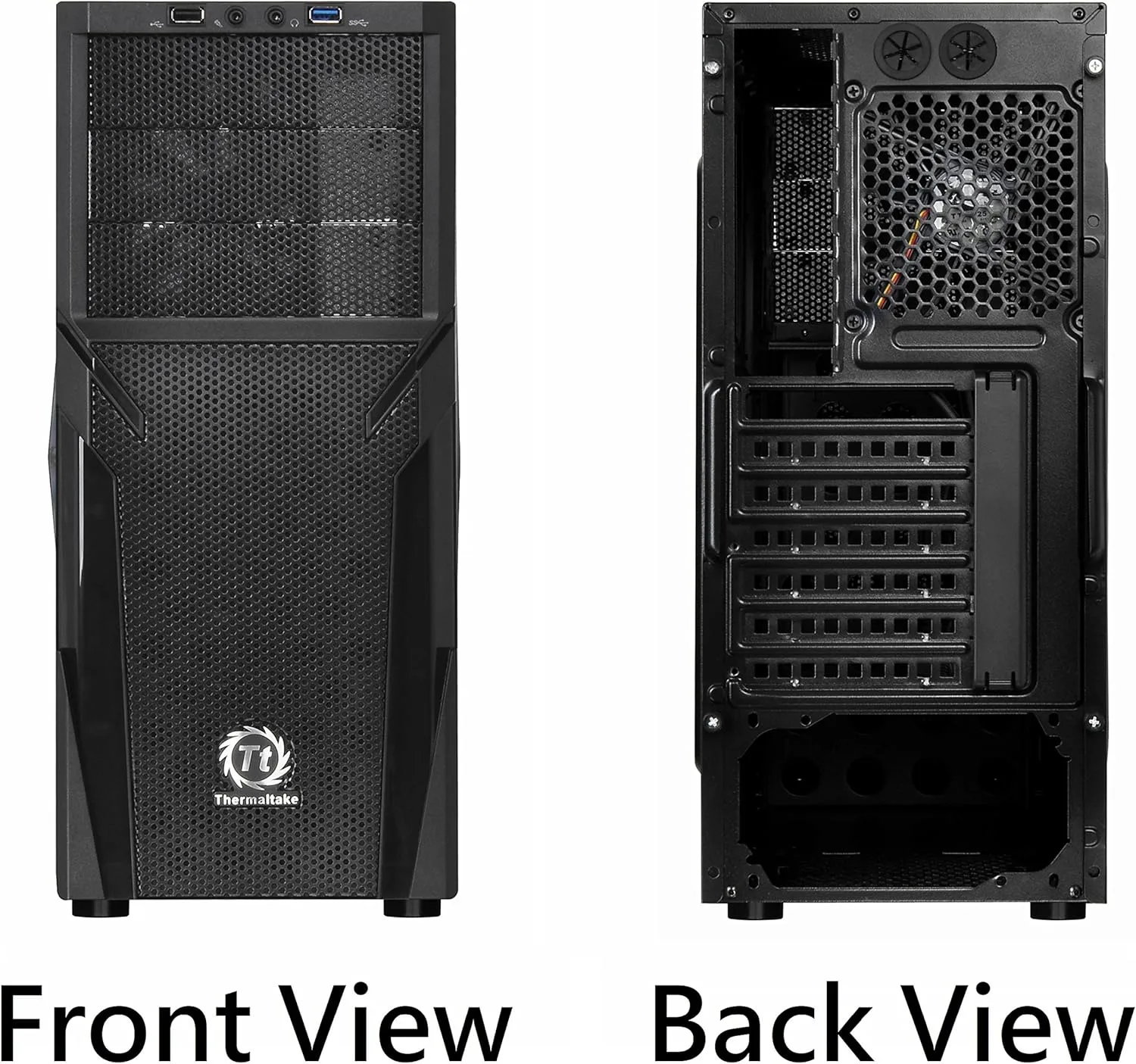Thermaltake Versa H21 SPCC ATX Mid Tower Computer Chassis CA-1B2-00M1NN-00 Black
