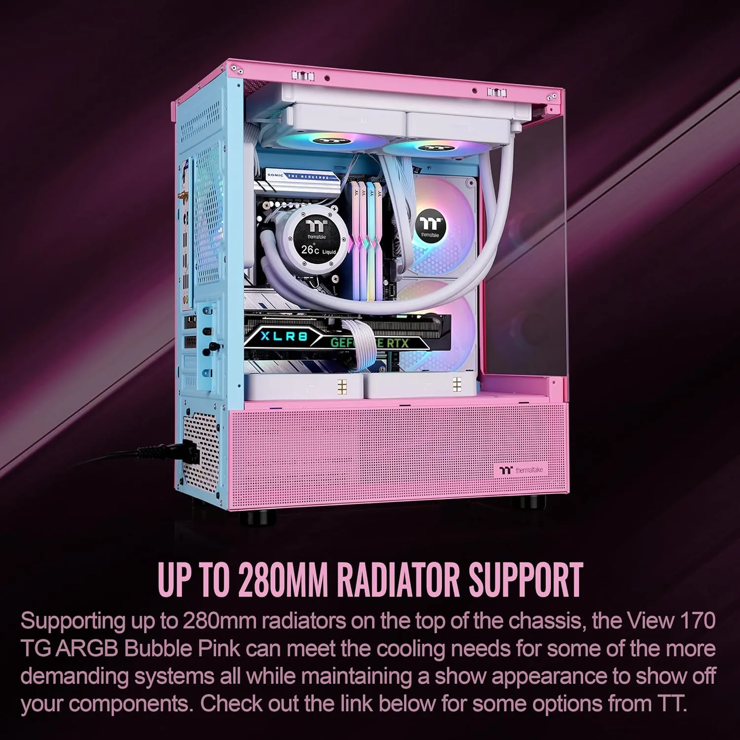 Thermaltake View Series Tempered Glass PC Chassis with RGB/ARGB Fans