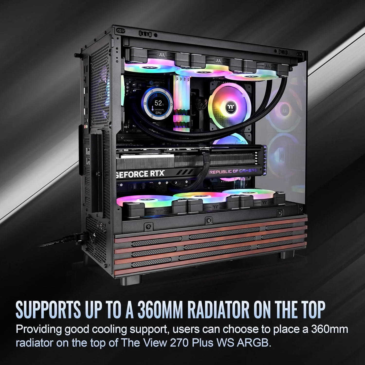 Thermaltake View 270 Plus WS ARGB Mid Tower Case - Black