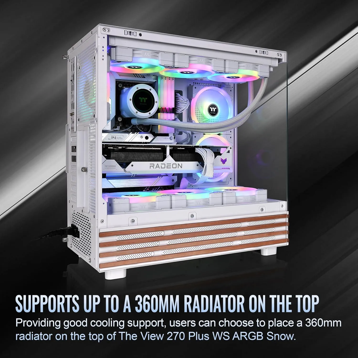 Thermaltake View 270 Plus WS ARGB Mid Tower Case - Snow