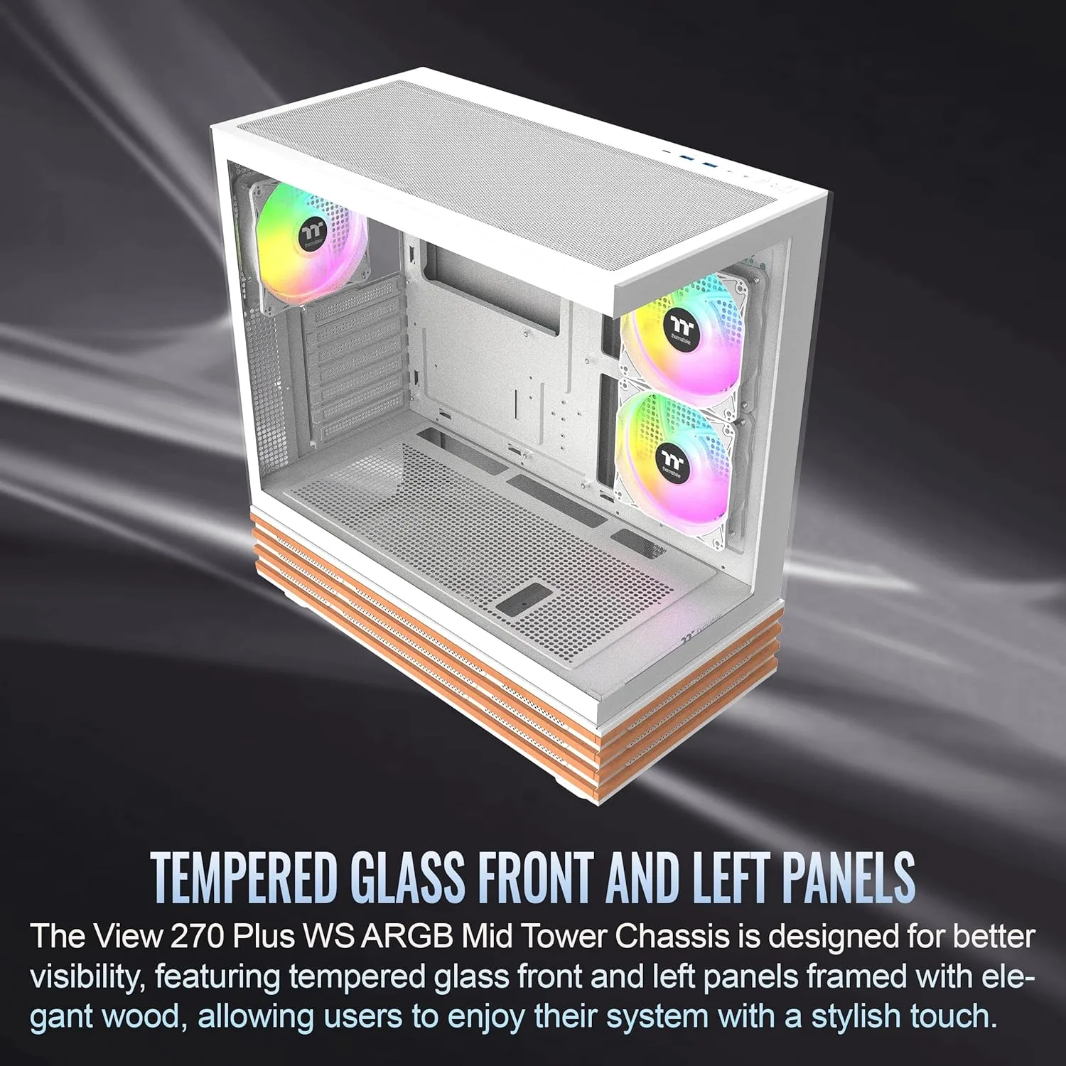 Thermaltake View 270 Plus WS ARGB Mid Tower Case - Snow