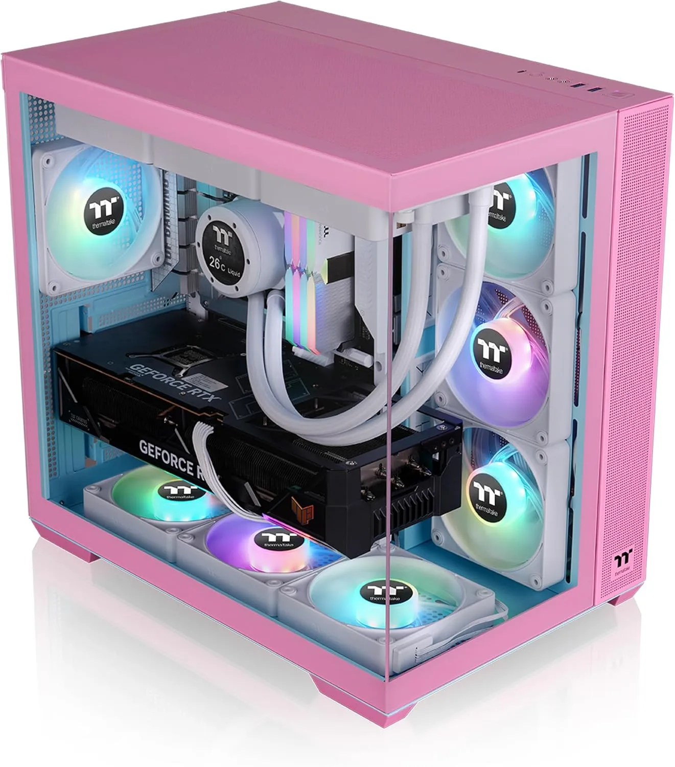 Thermaltake View Series Tempered Glass PC Chassis with RGB/ARGB Fans