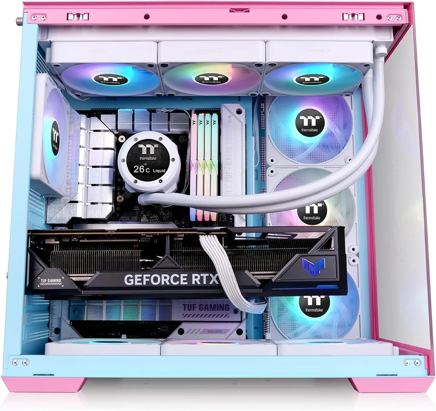 Thermaltake View Series Tempered Glass PC Chassis with RGB/ARGB Fans