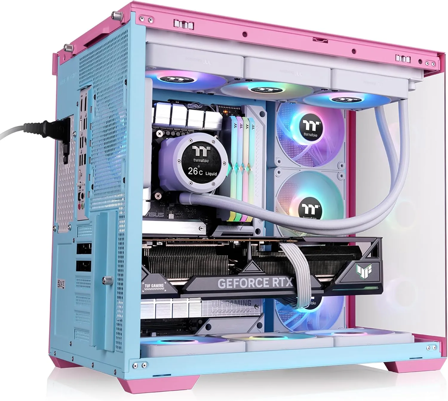 Thermaltake View Series Tempered Glass PC Chassis with RGB/ARGB Fans