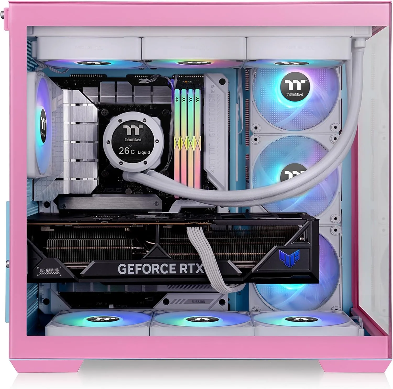 Thermaltake View Series Tempered Glass PC Chassis with RGB/ARGB Fans