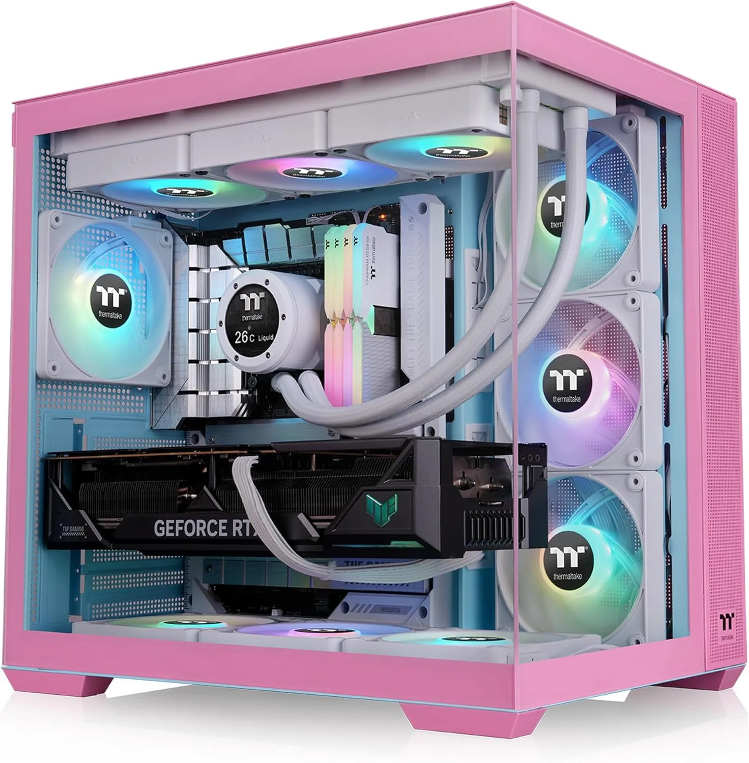 Thermaltake View Series Tempered Glass PC Chassis with RGB/ARGB Fans