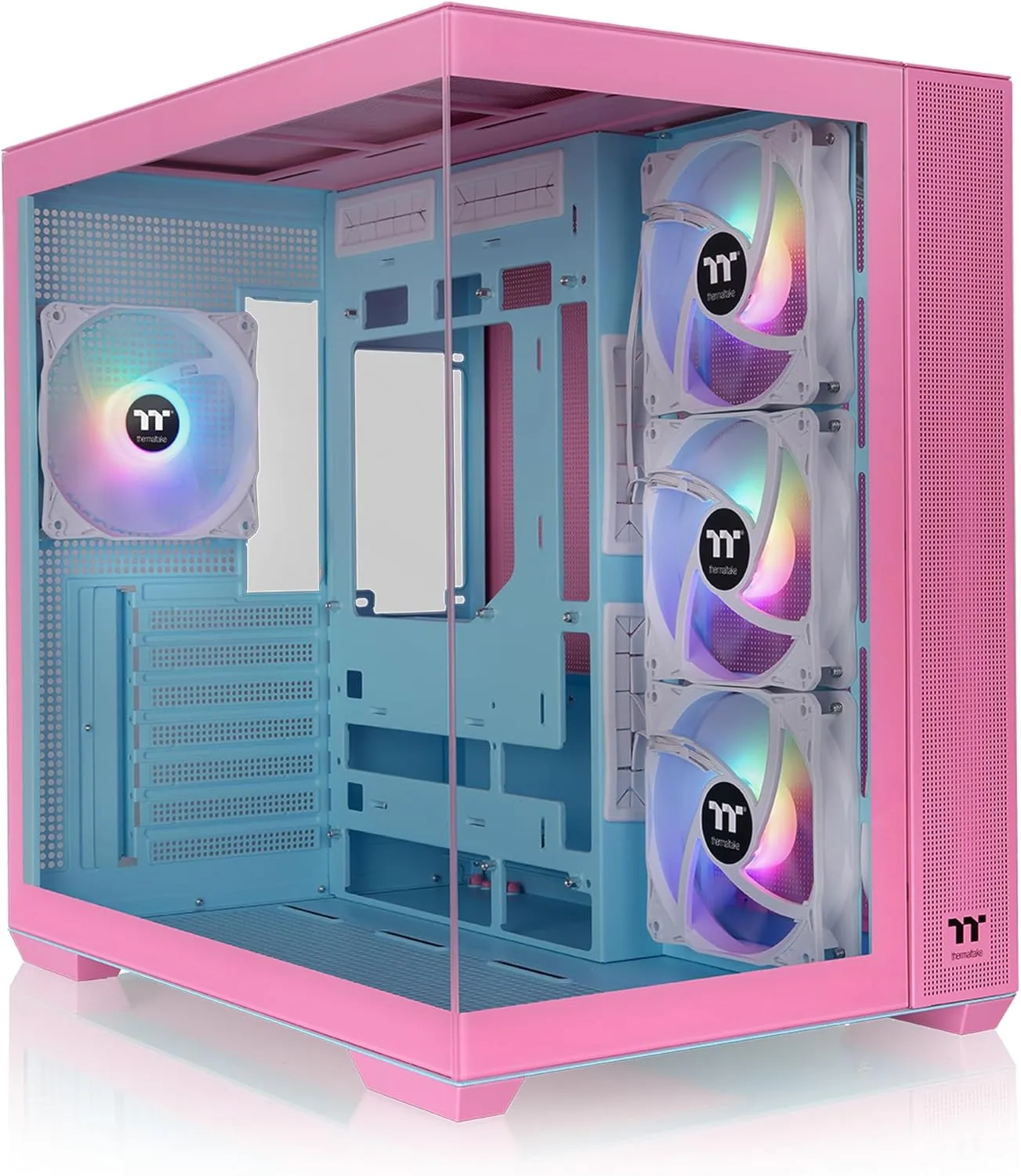 Thermaltake View Series Tempered Glass PC Chassis with RGB/ARGB Fans