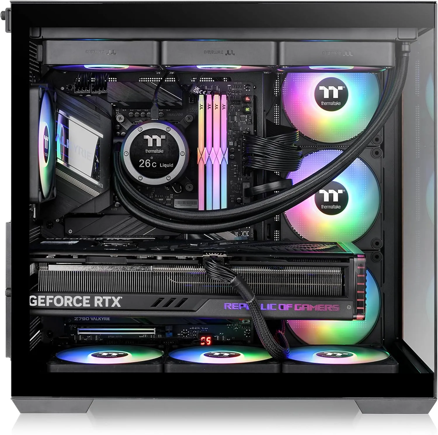 Thermaltake View 380 WS ARGB Mid Tower Chassis - Black (CA-1Z2-00M1WN-WS)