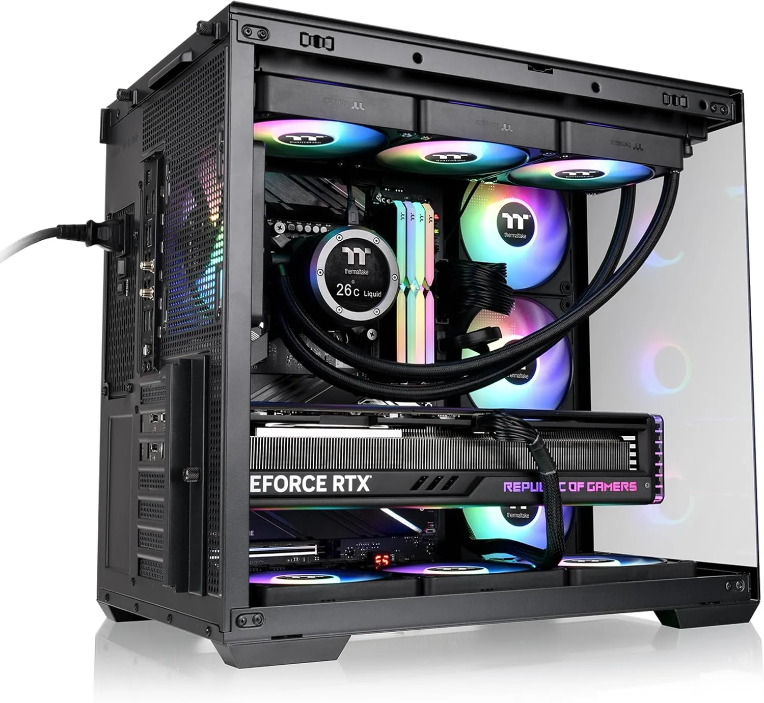 Thermaltake View 380 WS ARGB Mid Tower Chassis - Black (CA-1Z2-00M1WN-WS)