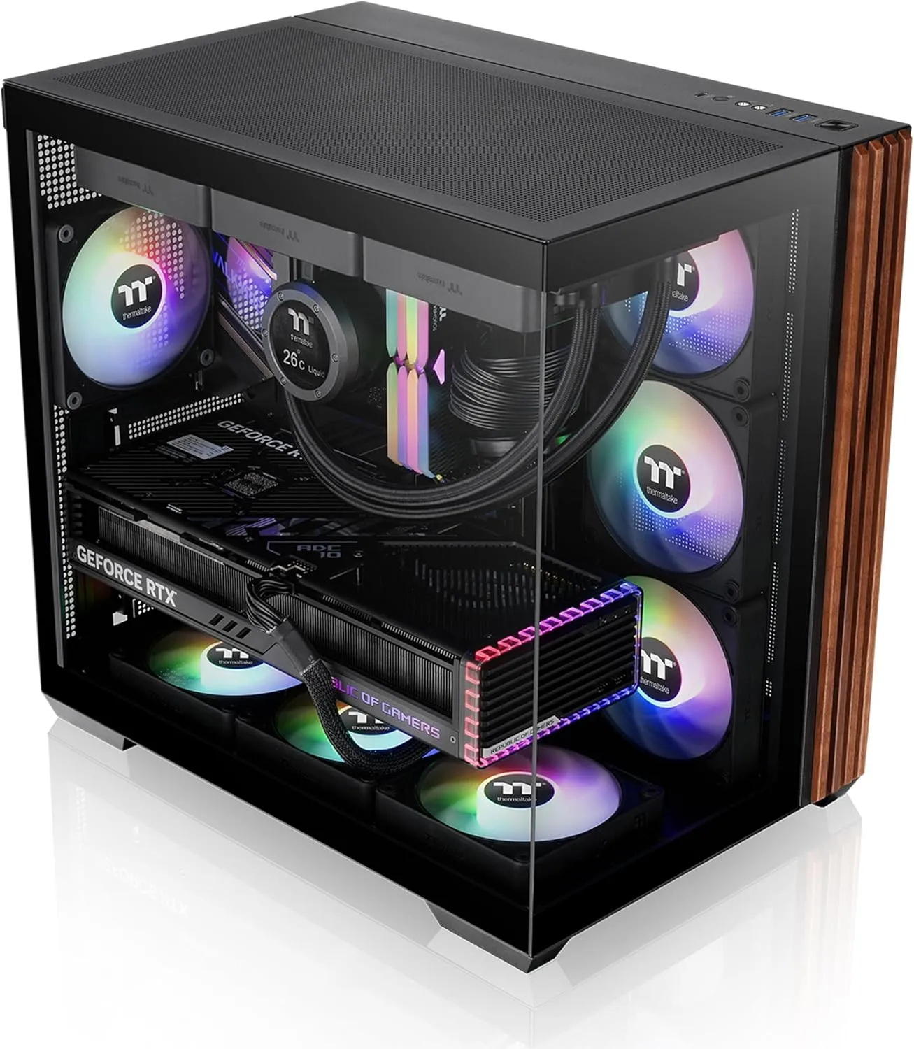 Thermaltake View 380 WS ARGB Mid Tower Chassis - Black (CA-1Z2-00M1WN-WS)