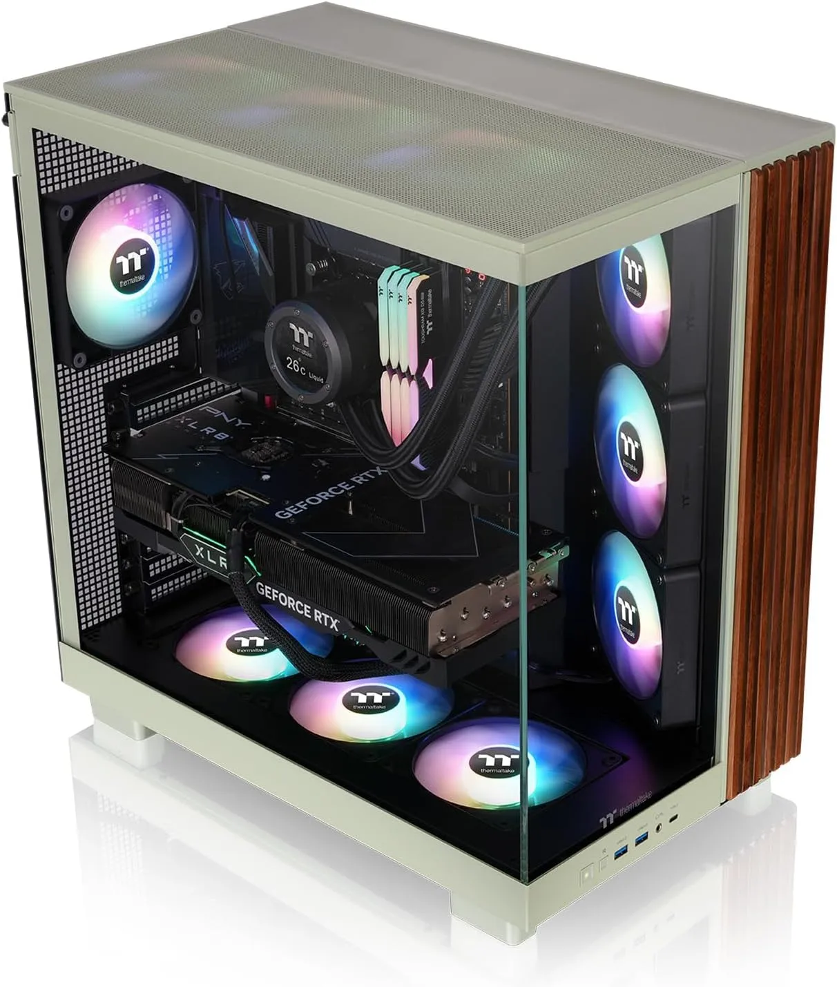 Thermaltake View 380 XL WS ARGB Mid Tower Chassis - Matcha Green