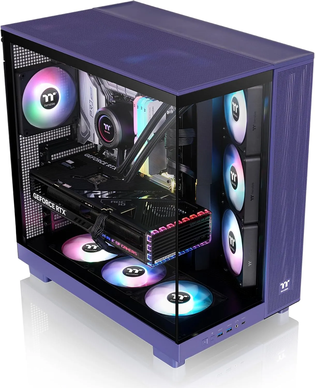 Thermaltake View 380 XL TG ARGB Mid Tower Case - Future Dusk, 4x120mm Fans