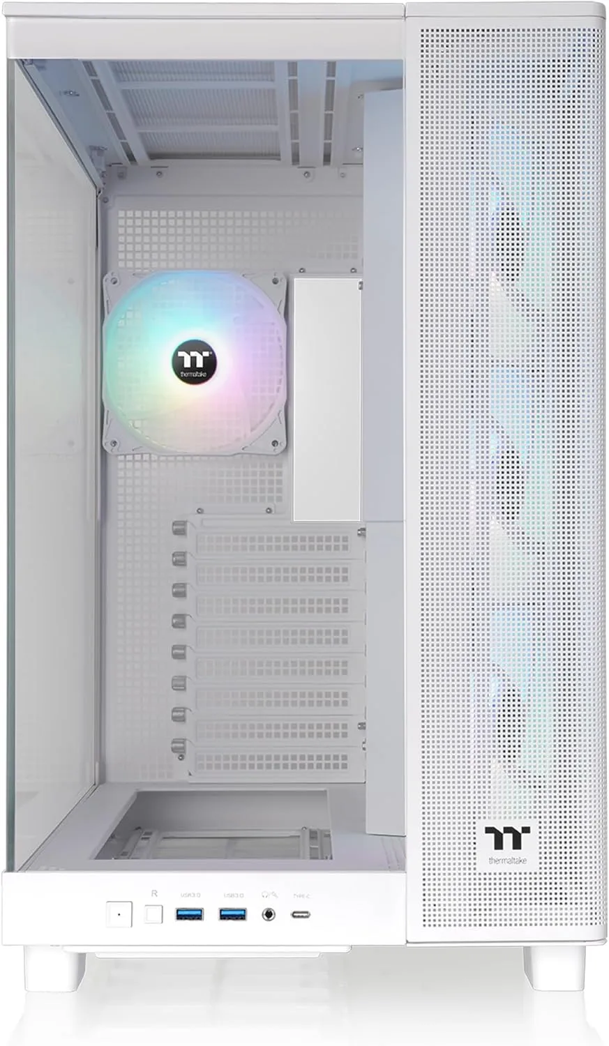 Thermaltake View 380 XL TG ARGB; 4x120mm ARGB Lite Fans Included; 360mm Radiator Support; 420mm GPU Clearance; Hidden Connector Support; Dual Chamber; Snow; CA-11E-00M6WN-00