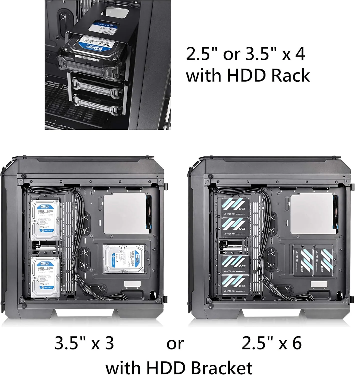 Thermaltake View Series Tempered Glass PC Chassis with RGB/ARGB Fans